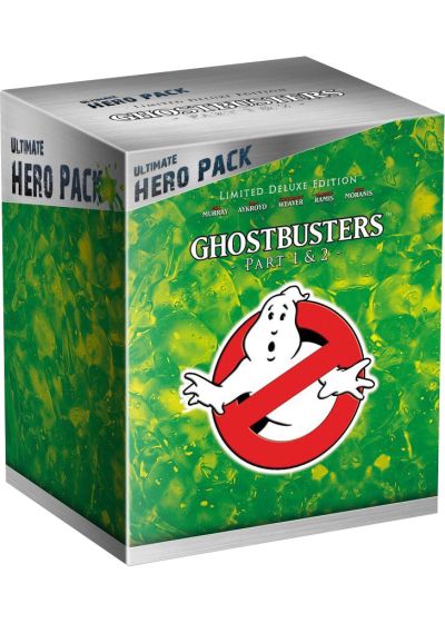 SOS Fantômes 1 & 2 (Ultimate Hero Pack - Blu-ray + Boîtier SteelBook + Figurine résine "Slimer & logo Ghostbuster") - Blu-ray