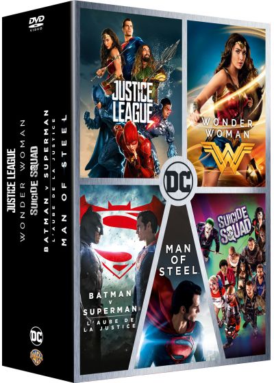 DC Universe - L'intégrale des 5 films : Justice League + Wonder Woman + Suicide Squad + Batman v Superman : L'aube de la justice + Man of Steel (Pack) - DVD