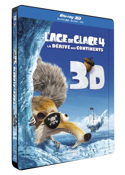 L'Age de glace 4 : La dérive des continents (Combo Blu-ray 3D + Blu-ray + DVD - Édition boîtier SteelBook) - Blu-ray 3D