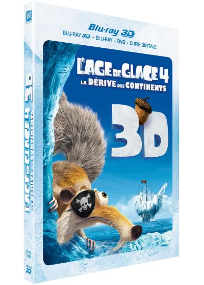 L'Age de glace 4 : La dérive des continents (Combo Blu-ray 3D + Blu-ray + DVD + Copie digitale) - Blu-ray 3D