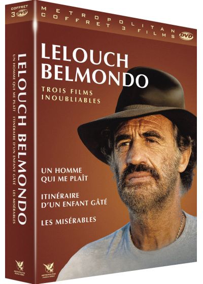 Claude Lelouch / Jean-Paul Belmondo : Un homme qui me plaît + Itinéraire d'un enfant gâté + Les Misérables (Édition Spéciale) - DVD