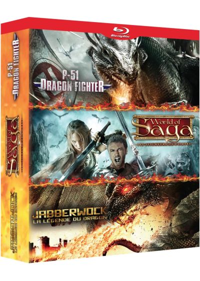 Dragons : P-51 Dragon Fighter + Jabberwock - La légende du Dragon + World of Saga - Les Seigneurs de l'Ombre (Pack) - Blu-ray