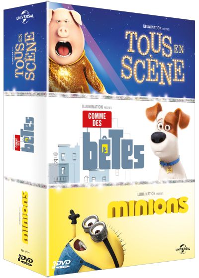 Tous en scène + Comme des bêtes + Minions (Pack) - DVD