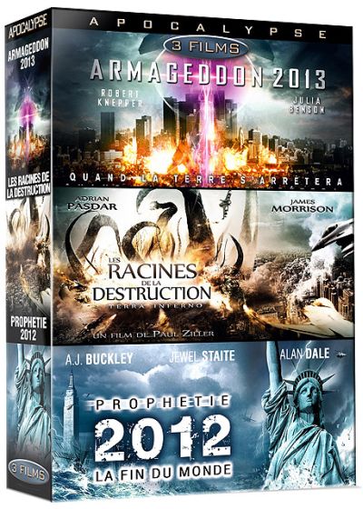 Apocalypse - 3 films : Armageddon 2013 + Les Racines de la destruction + Prophétie 2012 : La fin du monde (Pack) - DVD