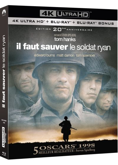 Il faut sauver le soldat Ryan (4K Ultra HD + Blu-ray + Blu-ray bonus - Édition 20ème anniversaire) - 4K UHD