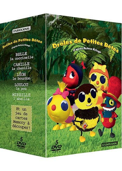 Drôles de petites bêtes - 5 DVD + 1 jeu de cartes memory (Pack) - DVD