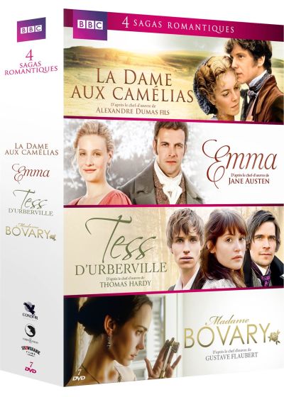 4 Sagas romantiques : La Dame aux camélias + Emma + Tess d'Urberville + Madame Bovary (Pack) - DVD