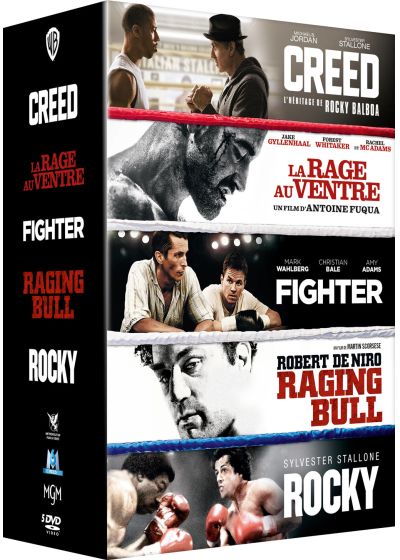 Coffret : Rocky + Creed + Raging Bull + Fighter + La Rage au ventre (Pack) - DVD