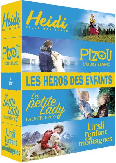 Aventure et nature en famille : Heidi, fille des Alpes + Pizou, l'ours blanc + Ursli, l'enfant des montagnes + La Petite Lady Fauntleroy - DVD