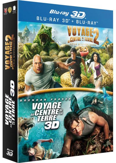 Voyage au centre de la Terre + Voyage au centre de la Terre 2 : l'île mystérieuse (Pack) - Blu-ray 3D