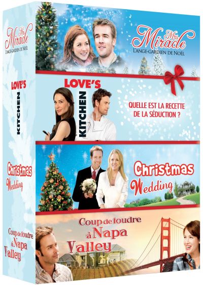 Noël n° 2 : Christmas Wedding + Mrs Miracle + Love's Kitchen + Coup de foudre à Napa Valley (Pack) - DVD