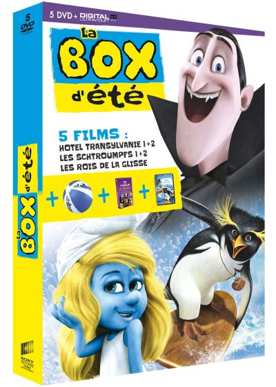 La Box d'été - 5 films : Hôtel Transylvanie 1 + 2 - Les Schtroumpfs 1 + 2 - Les rois de la glisse (#NOM?) - DVD