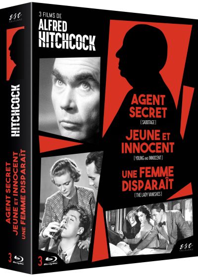 3 films de Alfred Hitchcock : Agent Secret + Jeune et innocent + Une femme disparaît (Pack) - Blu-ray