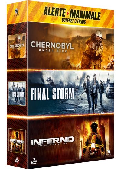 Coffret Alerte maximale - 3 films : Chernobyl + Inferno + Final Storm (Pack) - DVD