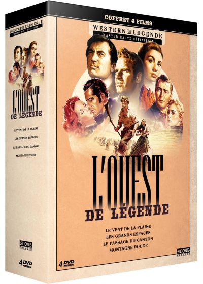 L'Ouest de légende - Coffret 4 films : Le Vent de la plaine + Les Grands Espaces + Le Passage du canyon + Montagne rouge (Pack) - DVD