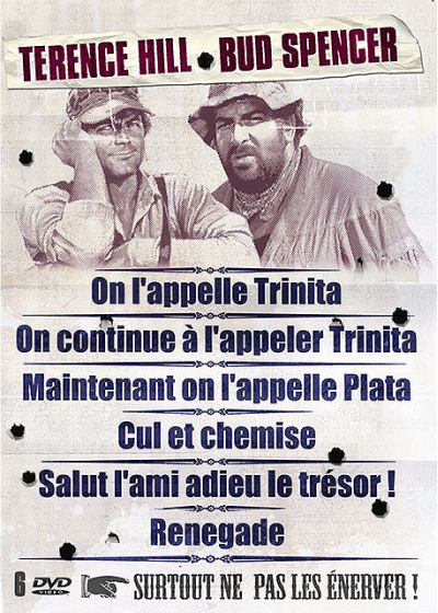 Terence Hill & Bud Spencer - Coffret - On l'appelle Trinita + On continue à l'appeler Trinita + Maintenant on l'appelle Plata + Cul et chemise + Salut l'ami, adieu le trésor + Renegade - DVD