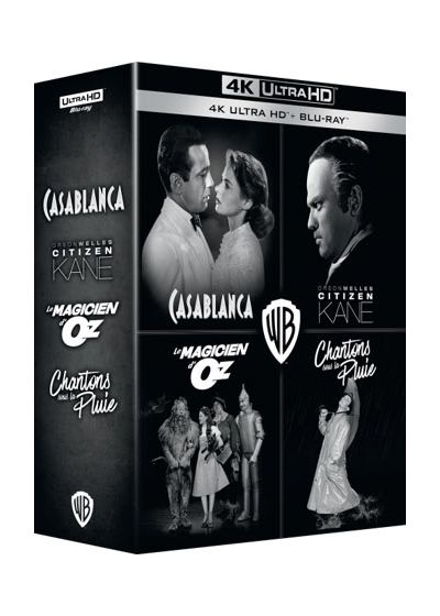 Coffret : Casablanca + Citizen Kane + Le Magicien d'Oz + Chantons sous la pluie (4K Ultra HD + Blu-ray) - 4K UHD