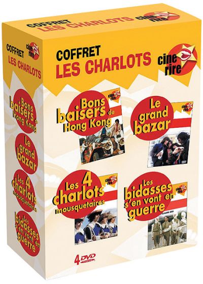 Les Charlots - Coffret Ciné Rire : Bons baisers de Hong-Kong + Le grand bazar + Les quatre Charlots mousquetaires + Les bidasses s'en vont en guerre - DVD