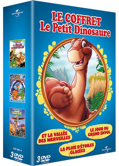 Coffret le Petit Dinosaure - Le petit dinosaure et la vallée des merveilles + La pluie d'étoiles glacées + Le jour du grand envol - DVD