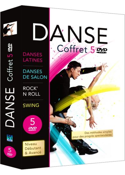 Coffret Danse niveau débutant et avancé : Danses latines + Danses de salon + Rock'n'Roll + Swing (Pack) - DVD