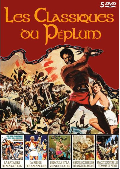 Classiques du Peplum : La bataille de Marathon + La reine des Amazones + Hercule et la reine de Lydie + Hercule contre les tyrans de Babylone + Maciste conter les hommes de pierre (Pack) - DVD
