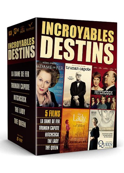 Incroyables destins : La dame de fer + Truman Capote + Hitchcock + The Queen + The Lady (Pack) - DVD