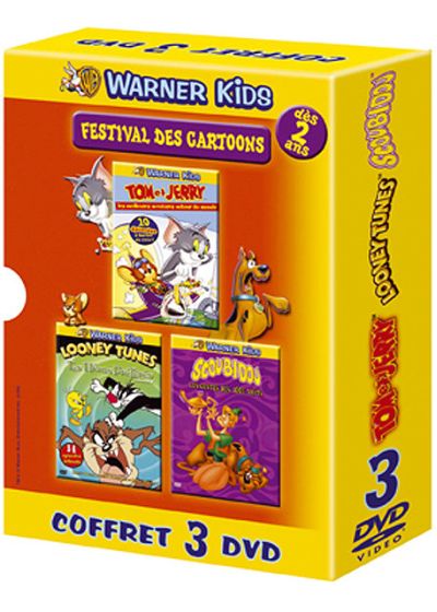 Festival des cartoons - Coffret - Tom et Jerry, Les meilleures aventures autour du monde + Looney Tunes, Tes héros préférés, Volume 2 + Les contes de 1001 nuits de Scoubidou - DVD