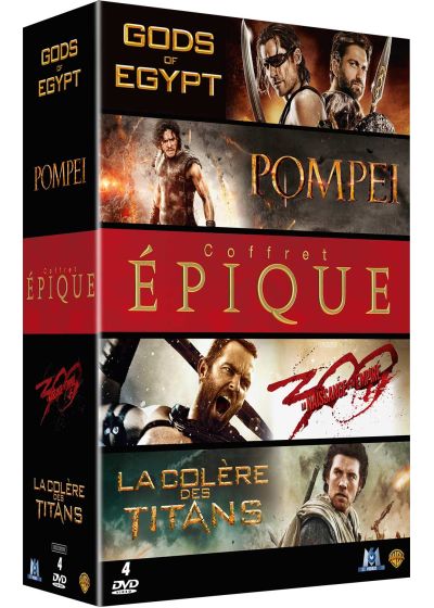 Coffret épique : Pompéi + Gods of Egypt + La Colère des titans + 300 : la naissance d'un empire (Pack) - DVD