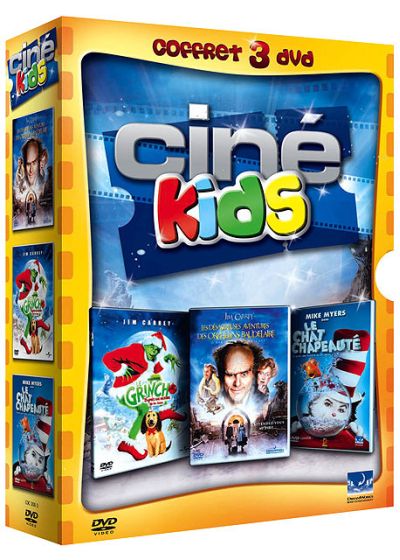 Coffret Ciné Kids : Le Grinch + Les désastreuses aventures des orphelins Baudelaire d'après Lemony Snicket + Le chat chapeauté - DVD
