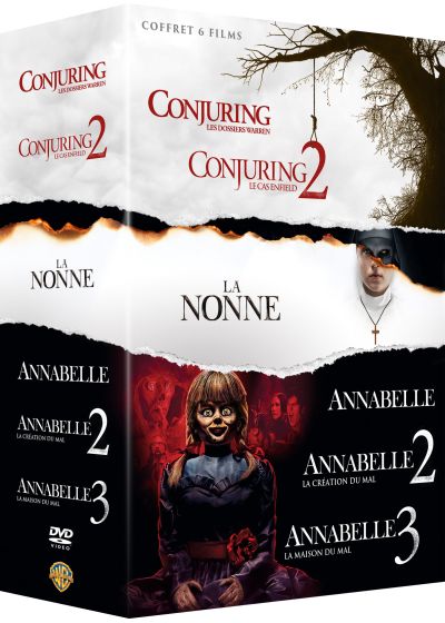 Coffret 6 films : Conjuring : les dossiers Warren + Conjuring 2 : le cas Enfield + Annabelle + Annabelle 2 : la crÃ©ation du mal + Annabelle : la maison du mal + La Nonne (Pack) - DVD