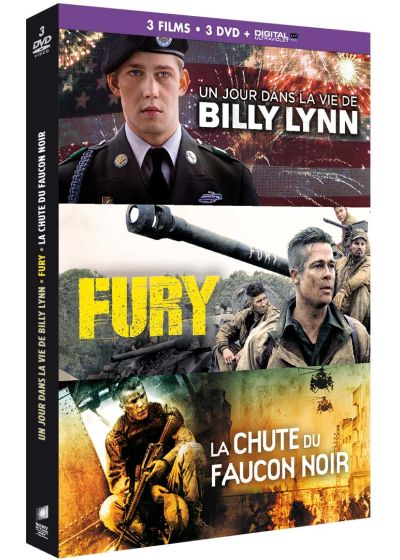 Coffret : Un jour dans la vie de Billy Lynn + Fury + La Chute du Faucon Noir (DVD + Copie digitale) - DVD