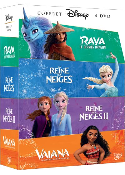 La Reine des neiges + La Reine des neiges 2 + Raya et le dernier dragon + Vaiana, la légende du bout du monde (Pack) - DVD