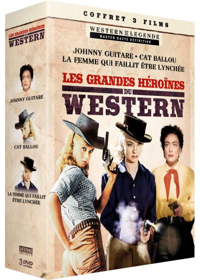 Coffret Les Grandes Héroïnes du Western - Coffret 3 films : Johnny Guitare + Cat Ballou + La Femme qui faillit être lynchée (Pack) - DVD