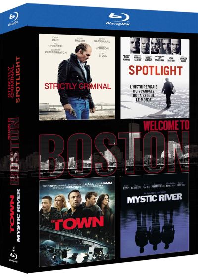 Coffret Welcome To Boston : Strictly Criminal + Spotlight + The Town + Mystic River