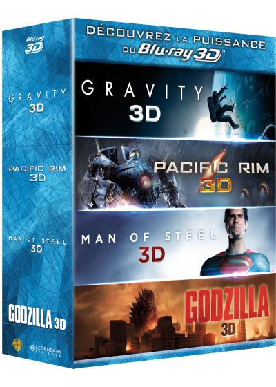 Gravity + Pacific Rim + Man of Steel + Godzilla (Blu-ray 3D + Blu-ray 2D) - Blu-ray 3D