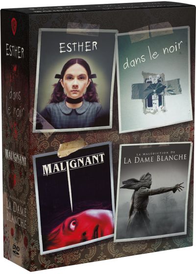 Films d'horreur - Coffret : Esther + Dans le noir + La Malédiction de la Dame Blanche + Malignant (Pack) - DVD