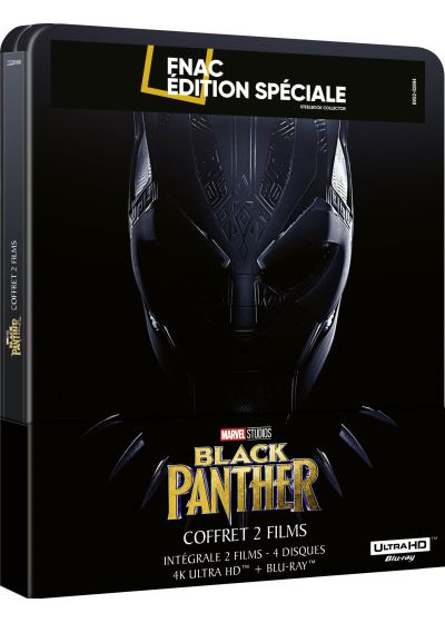 Black Panther + Black Panther : Wakanda Forever (Exclusivité FNAC boîtier SteelBook - 4K Ultra HD + Blu-ray) - 4K UHD
