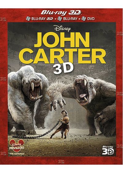 John Carter (Combo Blu-ray 3D + Blu-ray + DVD) - Blu-ray 3D