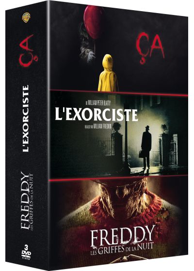 Coffret Horreur Incontournables 3 films : Ça + Les Griffes de la nuit (Freddy) + L'Exorciste (Pack) - DVD