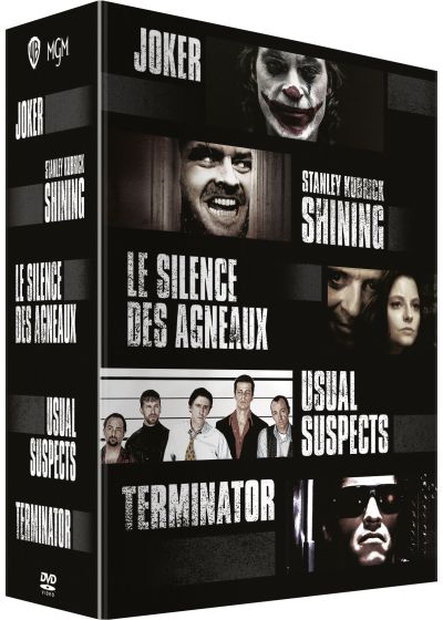Coffret : Joker + Shining + Le Silence des agneaux + Usual Suspects + Terminator (Pack) - DVD