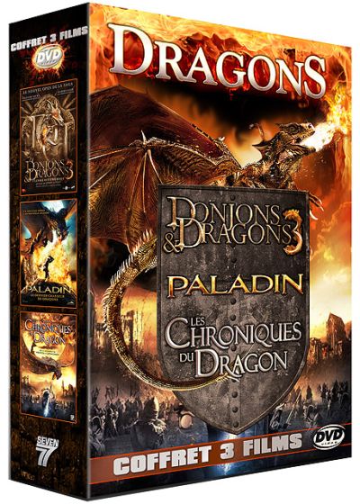 Dragons - Coffret 3 films : Donjons & Dragons 3 : Le Livre des Ténèbres + Paladin - Le dernier chasseur de Dragons + Les chroniques du Dragon (Pack) - DVD