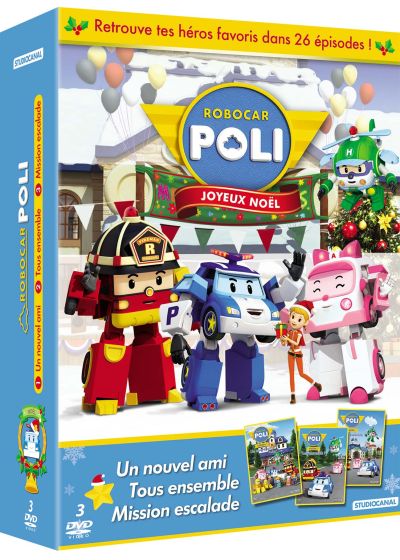 Robocar Poli - Coffret : Un Nouvel ami ! + Tous ensemble ! + Mission escalade (Pack) - DVD