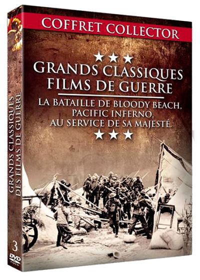 Grands classiques films de guerre : La bataille de Bloody Beach + Pacific Inferno + Au service de Sa Majesté