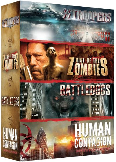 Zombies : Battledogs + SS Troopers + Rise of the Zombies + Human Contagion (Pack) - DVD