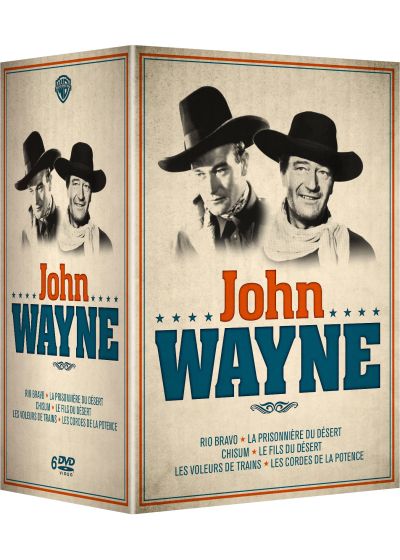 John Wayne - 6 films : La prisonnière du désert + Chisum + Rio Bravo + Voleurs de trains + Le fils du désert + Les cordes de la potence (Pack) - DVD