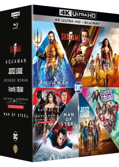 DCEU Intégrale : Man of Steel + Batman v Superman : L'aube de la justice + Suicide Squad + Wonder Woman + Justice League + Aquaman + Shazam! (4K Ultra HD + Blu-ray) - 4K UHD