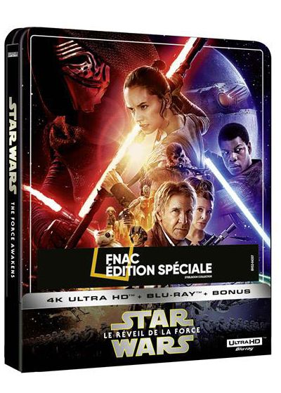 Star Wars 7 : Le Réveil de la Force (Édition Spéciale Fnac - Boîtier SteelBook - Blu-ray + Blu-ray bonus + Digital) - 4K UHD
