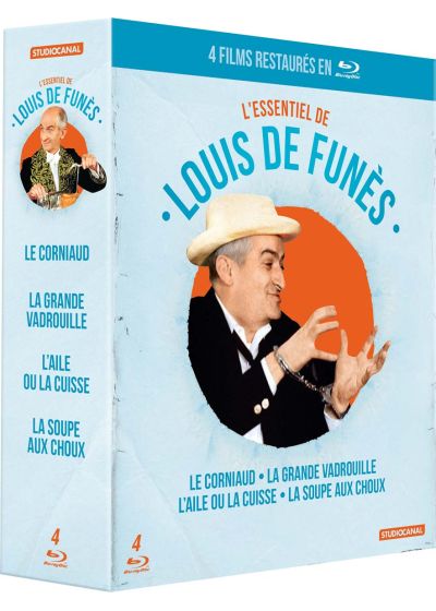 L'Essentiel de Louis de Funès : Le corniaud + La grande vadrouille + L'aile ou la cuisse + La soupe aux choux (Version Restaurée) - Blu-ray