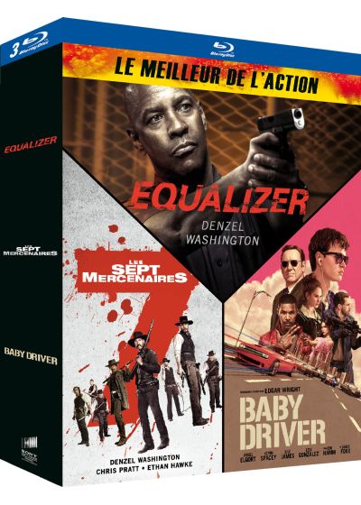Meilleur de l'action - Coffret : Equalizer + Les Sept Mercenaires + Baby Driver (Pack) - Blu-ray