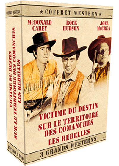 Coffret Westerns : Victime du destin + Sur le territoire des comanches + Les rebelles (Pack) - DVD